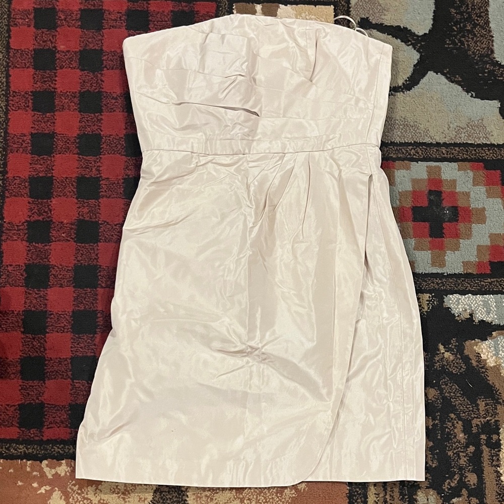 Women’s strapless j crew silk dress